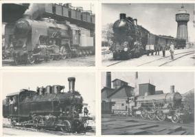 VONAT, GŐZMOZDONY - 16 MODERN képeslap. Sygnatura Kft. / LOCMOTIVE, TRAIN - 16 modern postcards
