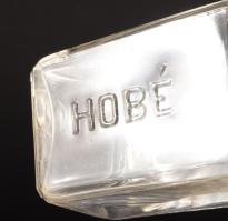 Hobé antik francia likőrös üveg, hibátlan, m: 12 cm