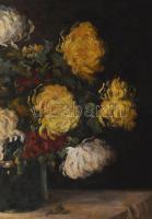 Olvashatatlan jelzéssel (Lukács?): Csendélet. Olaj, vászon. Dekoratív, kissé sérült fakeretben. 40x5...