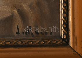 Olvashatatlan jelzéssel (Lukács?): Csendélet. Olaj, vászon. Dekoratív, kissé sérült fakeretben. 40x5...