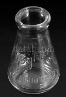 Gróf Károlyi Imre yoghurtos üveg, lepattanással, m: 13 cm