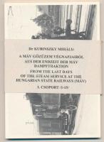 Dr Kubinszky Mihály: A MÁV Gőzüzem végnapjaiból I. csoport - 15 db MODERN képeslap (sorozat) / 15 modern Hungarian locomotive postcards