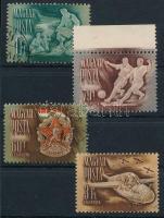 1950 Sport (II.) 60f, 70f, 1Ft, 3Ft számvízjellel (36.500)