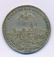 Német Birodalom 1813. "I. Ferenc császár és I. Sándor cár / Lipcsei csata" ezüstözött sárg...