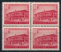 1951/53 Épületek (I.) 60f négyestömb számvízjellel