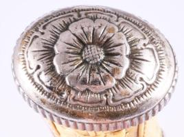 Modern dísz katana, hüvelyében, kopással, h: 66 cm