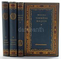 3 db könyv - Philippe: Donadieu Mária. + Carlyle Tamás: Hősökről. + Zola, Émile: Thérése Raquin. Bp., Athenaeum. Kiadói aranyozott egészvászon sorozatkötés, jó állapotban.