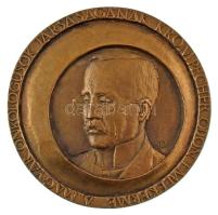 Lapis András (1942-) 1975. "A Magyar Onkológusok Társaságának Krompecher Ödön Emlékérme / 1945-1975 között végzett kiváló rákellenes munkásságáért - alapítva 1975-ben" kétoldalas bronz emlékérem (100mm) T:AU