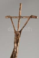 1983 osztrák bronz feszület, 20x9,5 cm