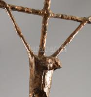 1983 osztrák bronz feszület, 20x9,5 cm