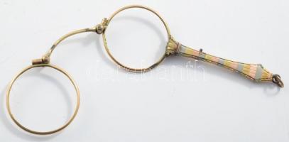 Antik lornyon, üveg nélkül, h: 12 cm