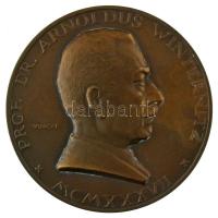 Vincze Pál (1907-1994) 1937. "Prof. Dr. Winternitz Arnold sebészprofesszor" egyoldalas bronz emlékérem (60mm) T:AU kis patina HPII 3008.