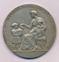 Madarassy Walter (1909-1994) 1930. "Virágos Budapest Virágos Magyarország Jutalomérme / Virágos út vezessen virágos Nagymagyarországba" ezüstözött bronz irredenta emlékérem (60mm) T:AU HP 3468.