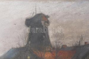 Olvashatatlan jelzéssel (Volbrecht, Ernst?): Tanya. Pasztell, papír, jelzett, lapszéli szakadással, ...