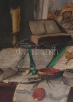 Romek Árpád (1883-1960): Csendélet. Olaj, vászon, jelezve jobbra lent. Dekoratív fakeretben, hátolda...