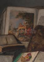 Romek Árpád (1883-1960): Csendélet. Olaj, vászon, jelezve jobbra lent. Dekoratív fakeretben, hátolda...