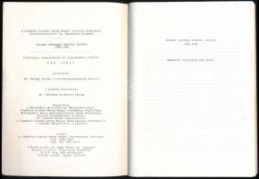 Pók Judit: Szatmár vármegye katonai leírása 1782-1785. Nyíregyháza, 1993. Megjelent 600 példányban. ...