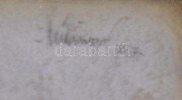 Meilinger Dezső (1892-1960): Diósgyőri vár, 1937. Pasztell, papír, jelzett. Dekoratív, üvegezett, sé...