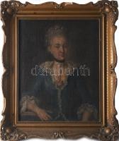 Jelzés nélkül: Hölgy portré. Olaj, vászon. Dekoratív fakeretben. 37x30 cm