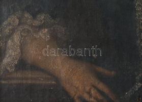 Jelzés nélkül: Hölgy portré. Olaj, vászon. Dekoratív fakeretben. 37x30 cm