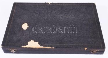 Ezüst (Ag) nyelű süteményes készlet, 12 darab, jelzett, h: 15-17 cm, díszdobozban,