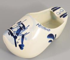 Delft 2 darab porcelán cipő, h: 9-12 cm