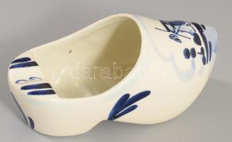 Delft 2 darab porcelán cipő, h: 9-12 cm