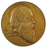 Tőrös Gábor (1934-2021) 1979k. "Dr. Nagy Béla" egyoldalas bronz emlékérem (155mm) T:AU felül peremén lyukasztott