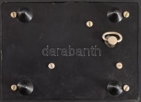 Szovjet retro zeneszerkezetes cigaretta kínáló, m: 16 cm, hozzá szovjet cigaretta tartalommal