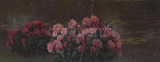 Tordai Székely Mihály (1890-1940): Virágos park. Olaj, vászon, jelzett. Dekoratív fakeretben, 60x80 ...