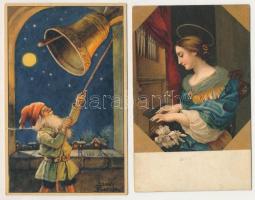 20 db főleg RÉGI vegyes képeslap tétel, közte művészlapok, külföldi városok / 20 mainly pre-1945 mix...