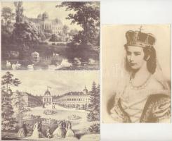 7 db MODERN reprint képeslap: Erzsébet királyné (Sissi) / 7 MODERN reprint postcards of Empress Elis...