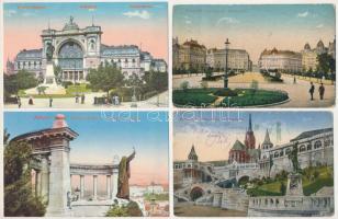 Budapest - 10 db képeslap: 7 db MODERN reprint + 2 db RÉGI + 1 db MODERN város képeslap