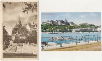 Budapest - 10 db képeslap: 7 db MODERN reprint + 2 db RÉGI + 1 db MODERN város képeslap