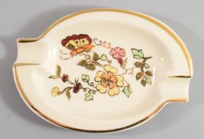 Zsolnay pillangó mintás hamuzó. Jelzett, hibátlan, h: 12 cm