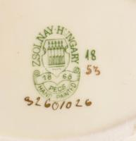 Zsolnay pillangó mintás hamuzó. Jelzett, hibátlan, h: 12 cm