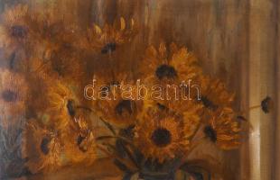 Jelzés nélkül: Csendélet. Olaj, vászon, 57×40 cm