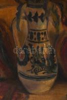 Jelzés nélkül: Csendélet. Olaj, vászon, 57×40 cm