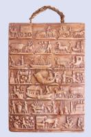 Múzeumi másolat kerámia falidísz, 27x19 cm