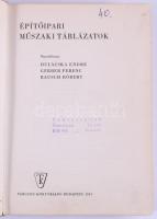 Dulácska Endre - Gerber Fernec - Rausch Róbert: Építőipari műszaki táblázatok. Bp., 1967, Táncsics, 646 p. Kiadói nyl-kötés.