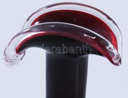 Huta Szkła Tarnowiec, Słuczan-Orkusz Jerzy designer: Váza. Jelzés nélkül, hibátlan, alján képcsarnok...