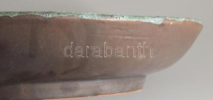 Mihály Béla vulkánmázas váza jelzett, hibátlan, d: 29 cm