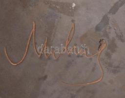 Mihály Béla vulkánmázas váza jelzett, hibátlan, d: 29 cm