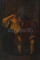 Jelzés nélkül: Szerelmespár. Olaj, karton, apró felületi sérüléssel. Dekoratív, sérült fakeretben. 3...