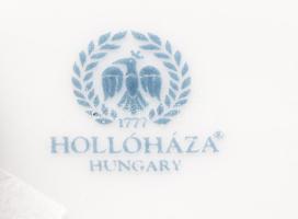 Hollóházi háromlábú Erika mintás váza, jelzett, hibátlan, m: 12 cm