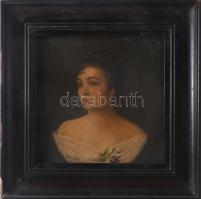 Turmayer jelzéssel: Női mellkép. Olaj, karton, kissé vetemedett. Fakeretben. 20×20 cm