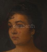 Turmayer jelzéssel: Női mellkép. Olaj, karton, kissé vetemedett. Fakeretben. 20×20 cm