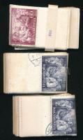 1952 Rákosi Mátyás 60f és 2Ft 100-100 db alsó üres mezős bélyeg (240.000)