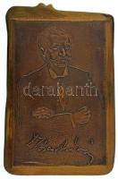 Fritz Mihály (1947-) 1979. "Jósa András" egyoldalas bronz plakett (174x113mm) T:AU