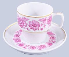 Hollóházi 6 darab csésze alátéttel, hibátlan